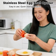 Stainless Steel Handheld Egg Separator Opener Egg Cube Peeler Hard Boiled Egg Shell Breaker