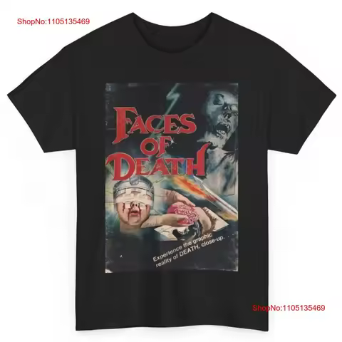 Faces Of Death T Shirt 80's Horror Cult Classic Retro New vintage Washed Top For Everyday Wear Styli