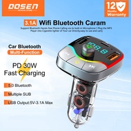 DOSEN Retractable Car Charger 120W 4 in 1 Car Fast Charger Retractable Car Charger IOS dan Type-c