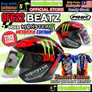 PROMOSI MERDEKA! MHR Beatz OF622 Helmet Monster HS55 TECH3 Yamaha FREE T-Shirt ORI 622 Open Face Des
