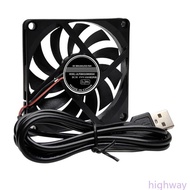 Hi 5V 80mm USB Cooling Fan for Router Modem Receiver Extractor Fan  Duct