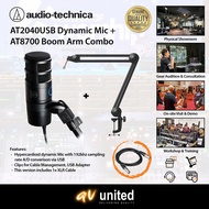 Audio Technica AT2040USB Hypercardioid Dynamic Mic + AT8700 Microphone Boom Arm Stand