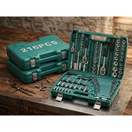 Tolkit tools set 216pcs shock wrench for cars, motorbikes, multi-purpose automotive