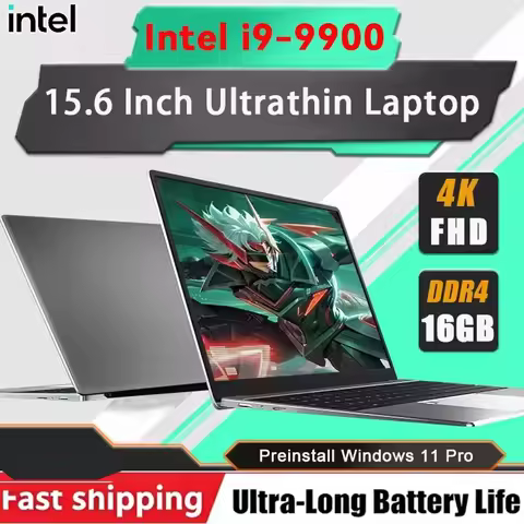 2026 Portable Notebook Windows 11 Pro 15.6 inch Gaming Computer PC Gamer Intel Core i9 9900 Laptops 