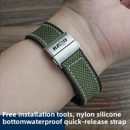 20/22mm Nylon Silicone Strap for RADO Captain Cook | R3250 Crystal Series Band