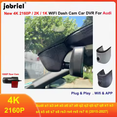 Jabriel Dash Cam 4K 2K 1K Wifi Car DVR for Audi a3 a4 a5 a6 a7 a8 q2 q3 q5 q7 q8 s3 s4 s5 s6 s7 s8 r