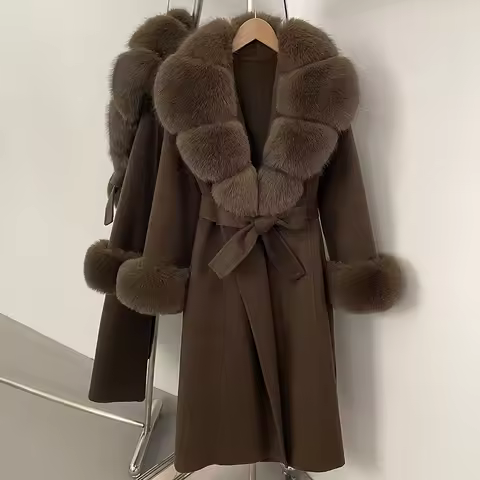 OFTBUY Women's Fur Coat Winter Artificial Fur Coat for Women Faux Coat Lady Novelties in Coats & Jac