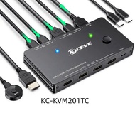 4k Switch Type-c Kvm Switch Video Switcher Hdmi-compatible Splier 4k For Computer Monitor Multiple Source No Drive Requi