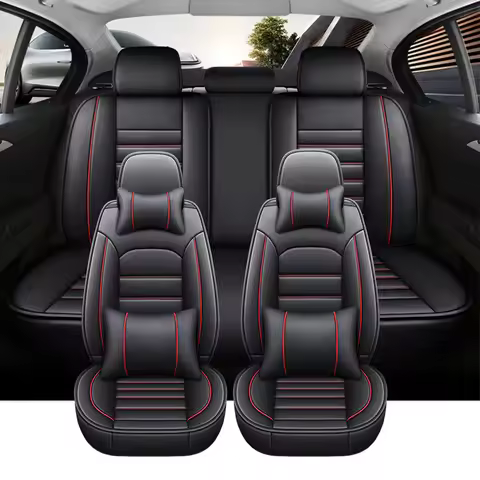 2025 Car Seat Covers Leather Full Set For Range Rover Toyota Corolla RAV4 Peugeot 207 208 Ford Focus