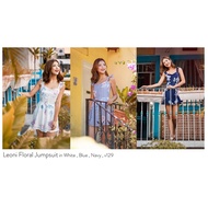 Imported Bangkok Fashion Women's Clothes Casual Limited Stock Lecni Floral Jumpsuit