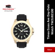 [Original] Timex Essex Ave Day-Date 44mm Leather Strap Watch TW2U82100