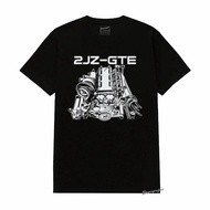 2JZ GTE Engine car T-Shirt - MK4 Supra - JDM Race car cotton combed 20s