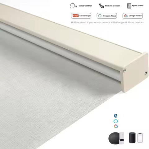 Whole House Custom Shades Square Valance Alexa Voice Control Apple Homekit Rechargeable Motor Electr