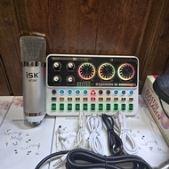 COMBO SOUNDCARD K900 MÍC AT350 TAI NGHE Ạ