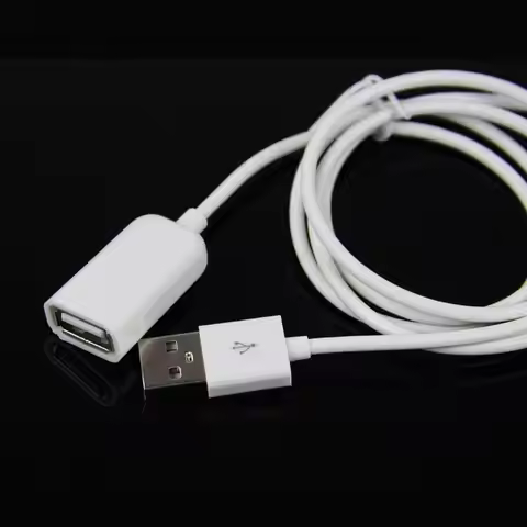 USB A Male To Female M / F Extension Cable White About 100cm USB2.0 A Male To Female Extension Exist