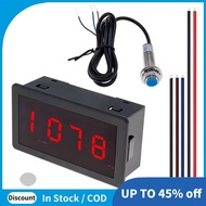 RPM Speed Meter 4 Digital LED Display Tachometer LED 4 Digital Tachometer Gauge RPM Speed Meter for 