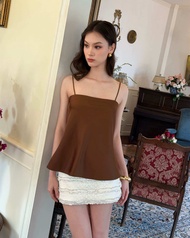 Rene_club - Muse Camisole Top เสื้อสายเดียวซาตินคล้องหลัง
