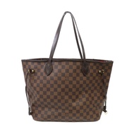 LOUIS VUITTON Damier Neverfull MM金扣肩背袋啡色