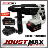 Joustmax JST-RH24V Brushless Motor Cordless Rotary Hammer Drill 28mm with 2 Lithium Battery