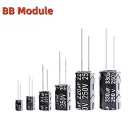 5pcs 250V Aluminum Electrolytic Capacitor 1UF 2.2UF 3.3UF 4.7UF 10UF 22UF 33UF 47UF 100UF 220UF 330U