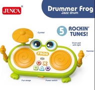 青蛙兒童手拍鼓爵士鼓玩具帶鼓錘音樂益智啟蒙早教玩具Frog children hand beat drum set drum toys with drum hammer music education