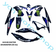 YAMAHA NVX NVX 155 NVX155 V1 AEROX155 AEROX 155 V1 DOCTOR BODY COVER SET STICKER STRIPE SIAP TAMPAL 