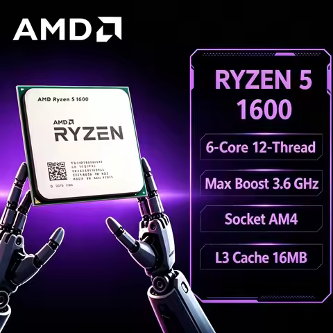 AMD Ryzen 5 1600 3.2GHz 6 Core 12 Thread 65W Socket AM4 Gaming CPU Processor R5 1600 Without Package