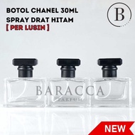 Botol Parfum Chanel 30ML Drat Hitam - Botol Parfum Kosong Chanel -