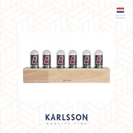 Karlsson 木座LED 燈管枱鐘Table clock Cathode oak wood base