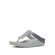 Fitflop FINO Crystal-Twist Metallic Toe-Post Sandals - Silver (A2H-011)