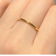 SINKWANG  916 # 11 素圈婚戒简约女戒指环情侣对戒 Gold Ring Gold 916 Plain Ring Wedding Ring Simple Female Ring Ring Couple Ring