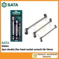 SATA - [ 09044 ] 3pcs Double Flex Head Socket Wrench 08-19mm