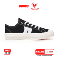 Sepatu Dorks - Classic Low Black Sepatu Casual Pria Wanita Shoes Sneakers Sepatu Sekolah Terlaris