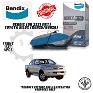 TOYOTA HILUX KUN26 VNT FRONT BENDIX METAL KING TITANIUM BRAKE PAD DB2221MKT
