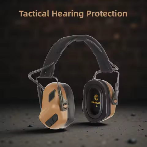 EARMOR Hearing Protector M31 PLUS BLACK Tactical Headphones - Advanced Hearing Protection Device