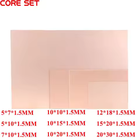 FR4 Double Side Copper Clad Plate 5x7 5x10 7x10 10x15 15x20 20x30 DIY Printed PCB Kit Laminate Circu