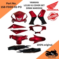 Yamaha LC 135 V1 version1 DRMK maroon hitam coverset 1S8-F0000-01-PO