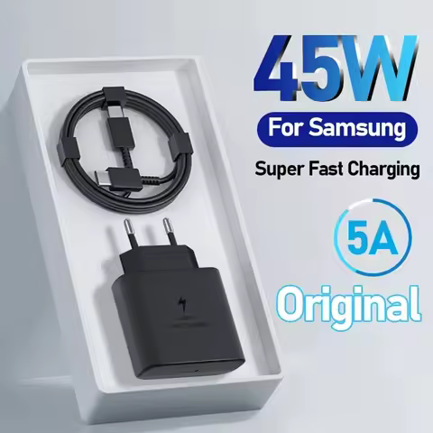 PD25/PD45W Super Fast Charge Suitable for Samsung Phones USB-C Charger with Dual USB-C Cable Set