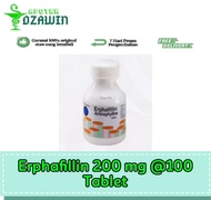 Erphafillin 200mg botol isi 100 tablet