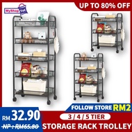3 4 5 Tier Multipurpose Storage Rack Trolley Rack with Wheel
