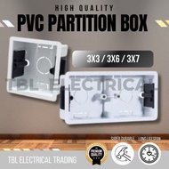 Electric Switch & Socket PVC Partition Box 3 x 3 / 3 x 7 Single Double ELEKTRIK AKSESORI