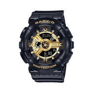 Casio Baby-G (BA-110X-1ADR) Black Resin Strap Shock Resistant 100 Meter World Time Watch