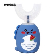 WURIMH924YYI Electric Toothbrush, Degree Cleaning Silicone Brush Head Children Tooth Brush, Cute U-s
