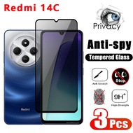 Privacy Tempered Glass For Redmi 14C 15C POCO C75 4G 2024 Camera Lens Screen Protector Glass For Red