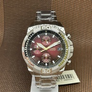 Fossil FS5878 Bronson Chronograph Stainless Steel Red Analog Quartz Men's Watch