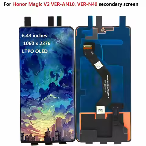 6.43 inches LTPO OLED for Honor Magic V2 seconday screen display for honor magic V2 VER-AN10 small l