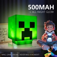 Minecraft Torch Creeper Diamond Axolotl Lamp MC Night Light Minecraft Model Gift