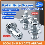 10Pcs M4/M5/M6/M8 Jack Nuts Metal Screw Petal Nuts Rivet Nut Wall Plug Fixing Expansion Screw For Ho