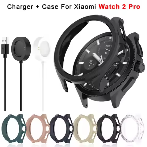 Protector Case Cover + Charger For Xiaomi Watch 2 Pro Smart Watch Accessories Protective Cases For X