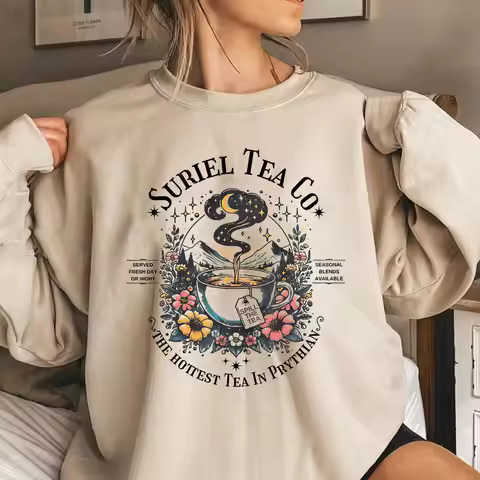 Suriel Tea Co Sweatshirt ACOTAR Suriel Tea Shirt Velaris Sarah J Maas Hoodie A Court of Thorns and R